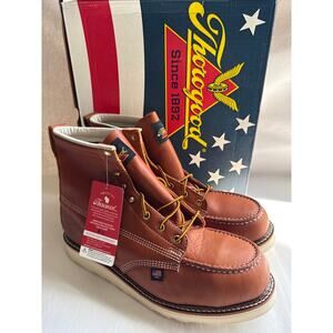 Thorogood Work Boots 6" Shaft Mens 11D Leather Steel Moc Toe EH 804-4200